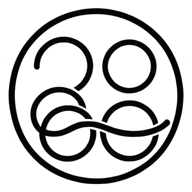 Make to round circles and one long line sticker