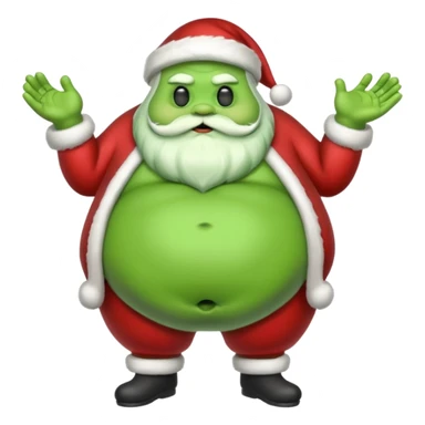 fat  santa alien full body 
   sticker
