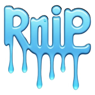 Words that say "RIP" in drippy letters  sticker