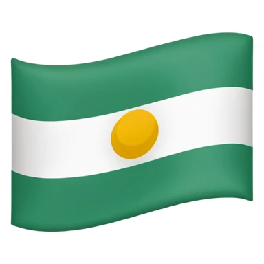 bandera con solo tres franjas horizontales de la misma anchura: verde (superior), blanca (centro), verde (inferior). sticker