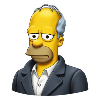 Homer Simpson  avec plus de cheveux  sticker