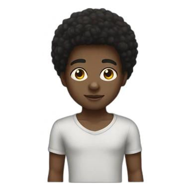 black boy afro hizr sticker