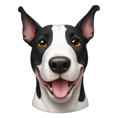Black English bullterrier  sticker