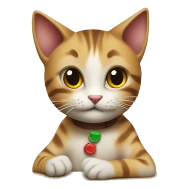 cats playing a board game at a birthday party sticker