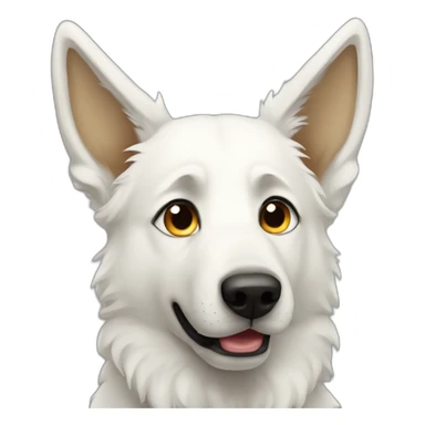 White shepherd cry sticker