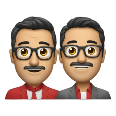 andreu buenafuente & berto romero as radio talkshow hosts sticker