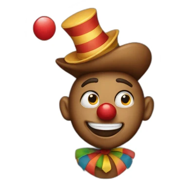 Brown clown emoji sticker