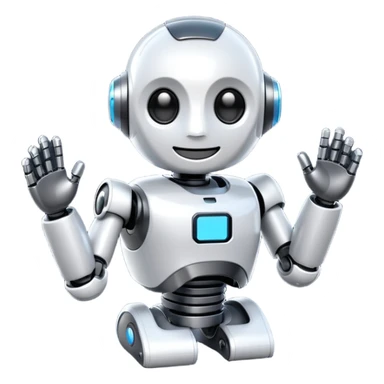 3D AI Robot Mascot - Chatbot Iconemoji sticker