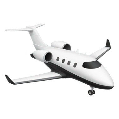 Black private plane sticker