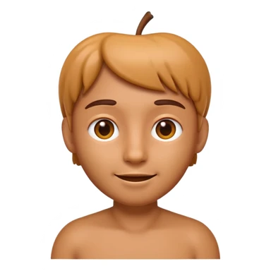 3D Apple style emoji of a person with friendly neutral expression and simplified features sticker