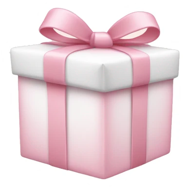 Light pink and white present sticker