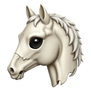Skeleton horse head looking frontwards sticker