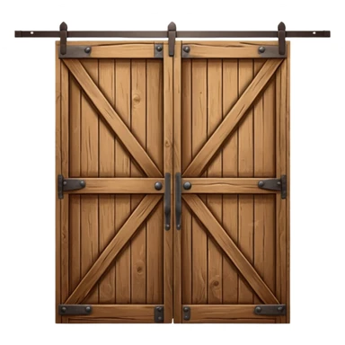 rustic barn door sticker