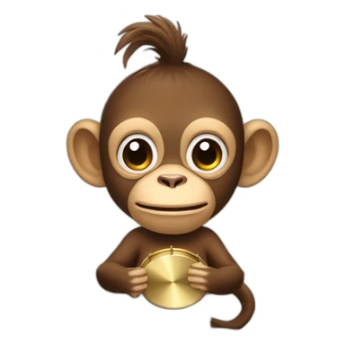 stupid monkey with cymbals sticker