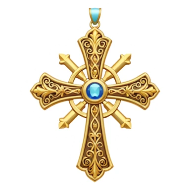Eastern Orthodox cross. Transparent bakgrundl. AZ sticker