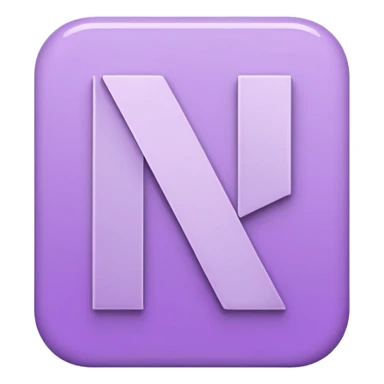 Netflix aesthetic "N" logo in pastel purples sticker