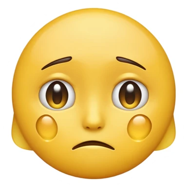 A sad emoji hiding its emotions  sticker