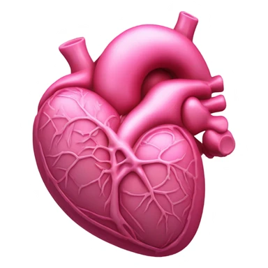 Pink heart organ  sticker
