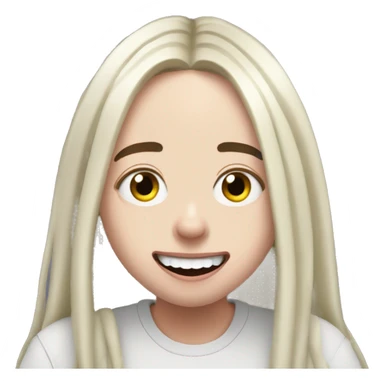 happily surprised Billie Eilish sticker