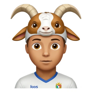 I want Ronaldo in Madrid and something over his head saying GOAT sticker