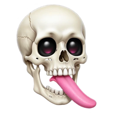 Skeleton with tounge out sticker