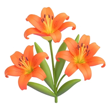 lily flower sticker