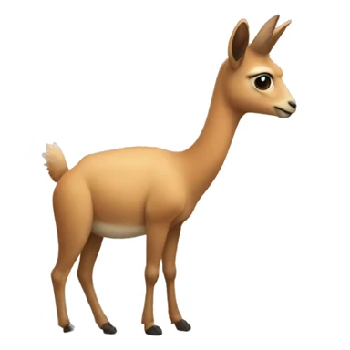 vicuna standing next to a trash bin sticker