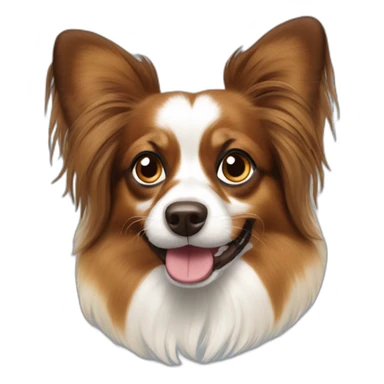 Rico the papillon dog sticker