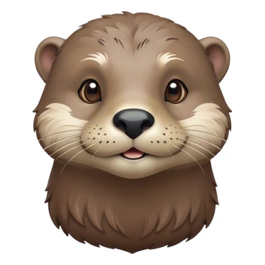 Cinematic Noble Otter Portrait Emoji, Poised and regal, with a sleek, streamlined build and a luxuriously smooth, well-groomed Fur of rich brown, deep-set soulful dark eyes, Simplified yet sharp and sophisticated features, highly detailed, glowing with a soft, dignified glow, high shine, intelligent and playful, stylized with an air of aquatic charm, focused and attentive, soft glowing outline, capturing the essence of a watchful and confident water-dweller, so majestic it feels as though it could glide out of the screen with effortless authority! sticker