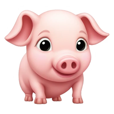 Piglet kissing sticker