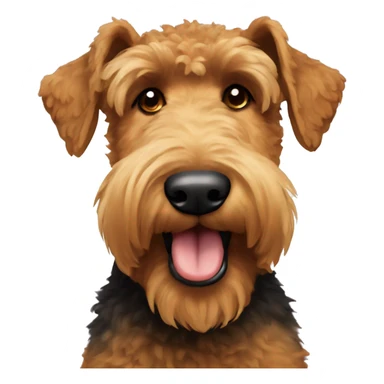Fluffy Airedale terrier sticker