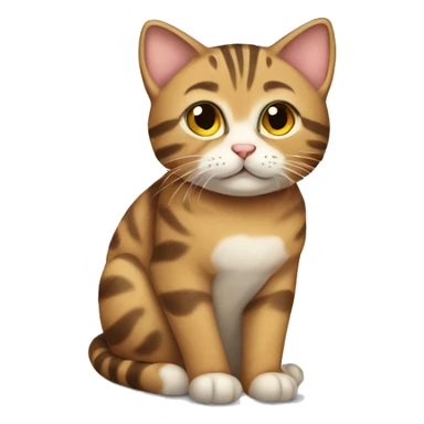 Tabby kitty sitting sticker