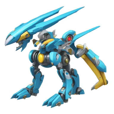 Futuristic Mechanical Pokémon-Medabot-Dragon full body sticker