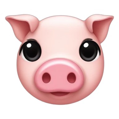 Pig nose with black wig sticker