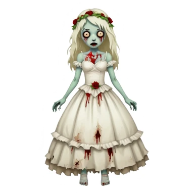 Zombie bride, crazy walk style sticker