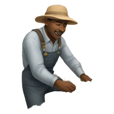 Working on cotton field sticker