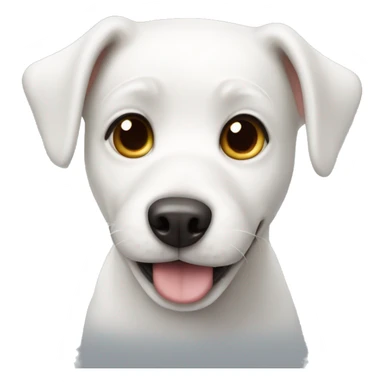 cute white dog  sticker