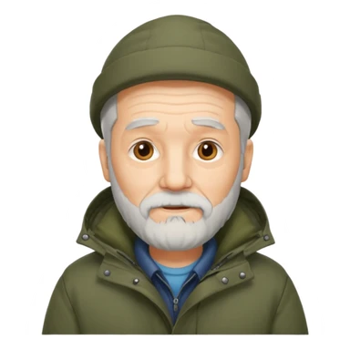 old Man in parka sticker