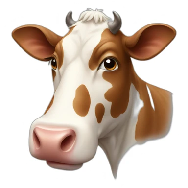 Cow with a nose ring  sticker