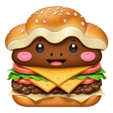 Cute poop sandwich sticker