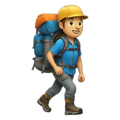 Jean noel-barrot hiking the mont-blanc mountain sticker