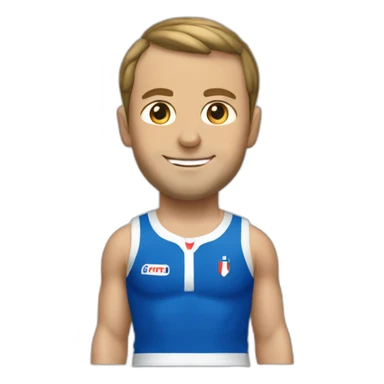 Macron, maillot de bain, devout sticker