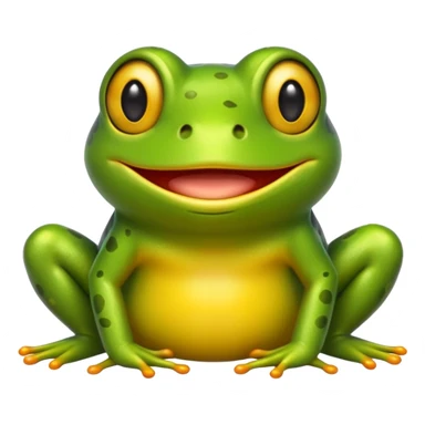 Yellow frog create a emoji sticker