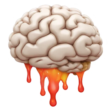 melting brain sticker