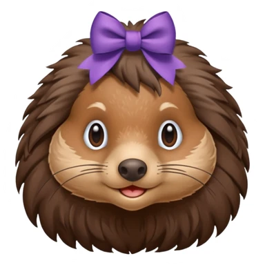 mole with hair ribbon sticker