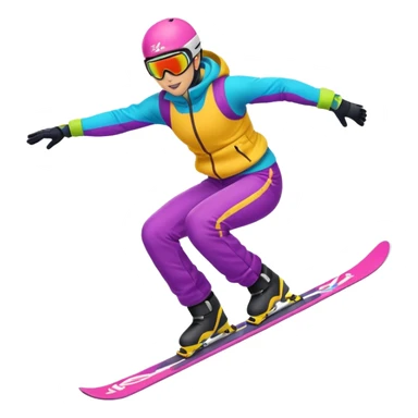 Freestyle skiing sticker