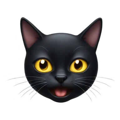 black cat making weird ass face sticker