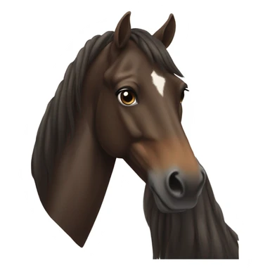 Dark bay horse no white, and girl with light brown hair sticker