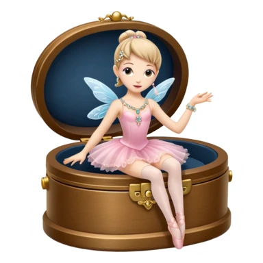Ballerina fairy Jewelry Music Box sticker