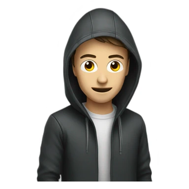 hacker with palastine sticker